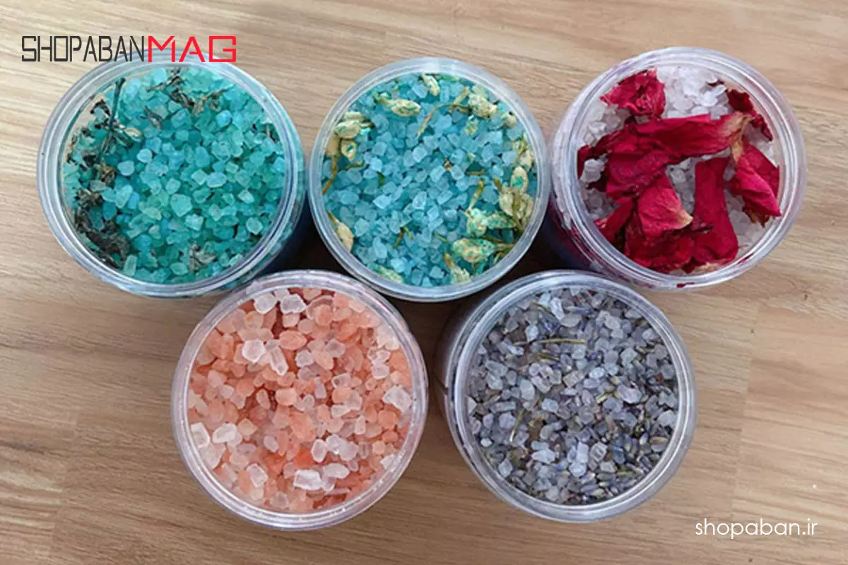 انواع نمک بدن در رنگ های متنوع و جذاب