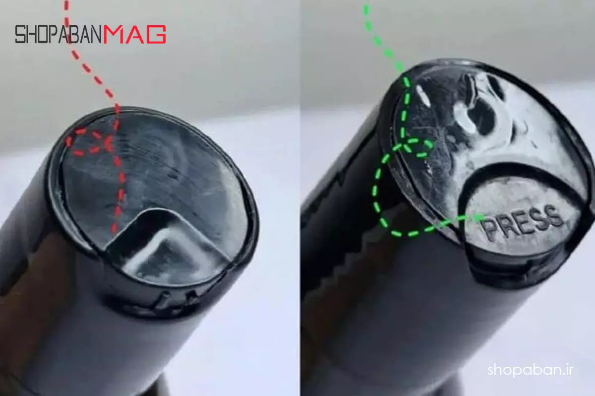 5 نشانه سریع شامپو رزماری بیوآکوا اصل و فیک را بشناسید! 3 بطری شامپو رزماری بیوآکوا فیک با درب نامناسب
