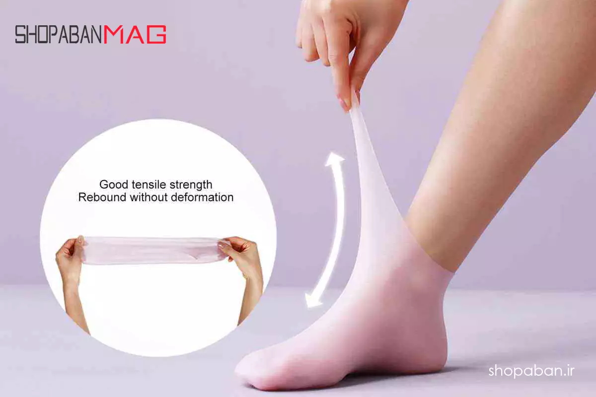 بافت نرم جوراب سیلیکونی اصل برای درمان ترک پا
