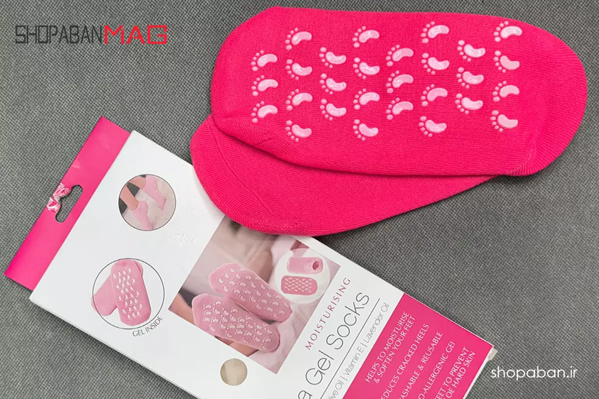 بسته‌بندی جوراب سیلیکونی اصل با برچسب واضح