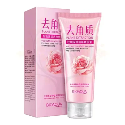 اسکراب لایه بردار صورت گل رز بیوآکوا BIOAQUA