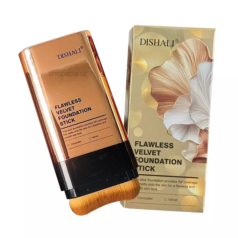 کرم پودر استیکی دیشالی براش دار با پوشش طبیعی و ماندگار روی پوست