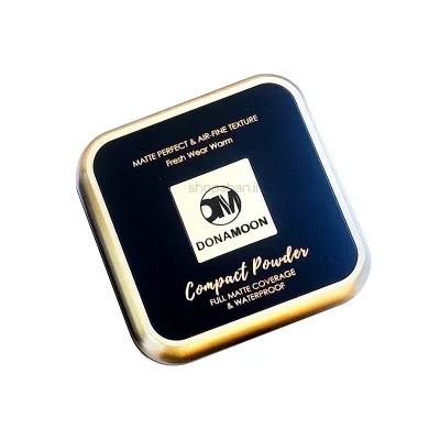 پنکک دونامون لاکچری آینه دار با پد آرایشی در رنگبندی متنوع