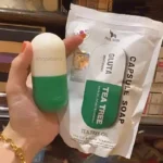سایز و اندازه صابون کپسولی چای سبز فیل اسکین