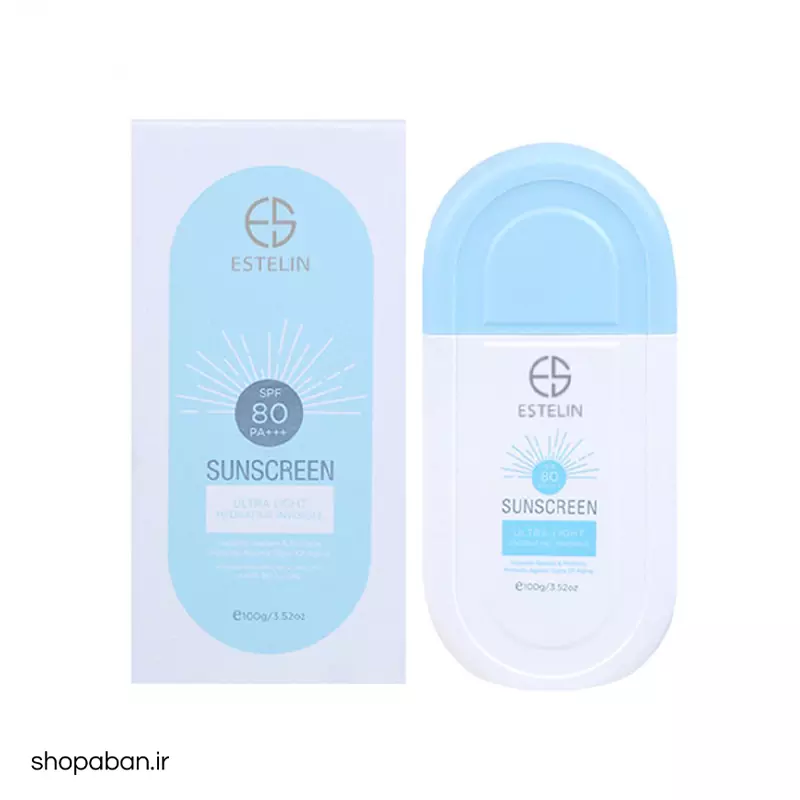 تصویر اصلی کرم ضد آفتاب استلین آبی SPF80 بی رنگ