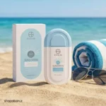 استفاده از کرم ضد آفتاب استلین آبی SPF80 بی رنگ