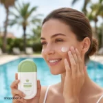 تست و نحوه استفاده کرم ضد آفتاب استلین سبز SPF90 بی رنگ