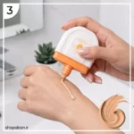 تست کرم ضد آفتاب استلین تینتی SPF70 رنگی رو دست